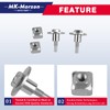 Engine Air Filter Box Bolts Washer Screws & Nut Set