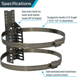 HoldRite QS-12 Expansion Tank Mounting Bracket, 9.5 Inch - 13 Inch