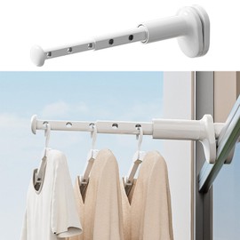 pclapora Clothes Rail Cupboard Clothes Rail Extendable Clothes Rail No Drilling Portable Laundry Rack, Foldable Clothes Hanger, Travel Clothes Hanger Rod, Ideal for Travel, Dormitories
