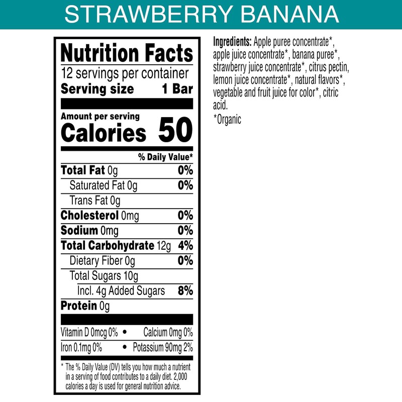 Pure Organic Layered Fruit Bars, Gluten Free, Vegan Fruit Snacks,