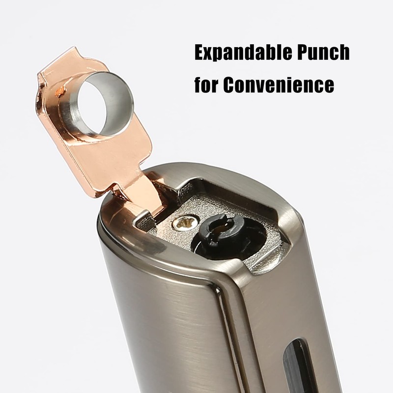 420 Carbon Steel 𝐂𝐮𝐭𝐭𝐞𝐫 and Lighter Set, Built-in 𝐏𝐮𝐧𝐜𝐡, Triple