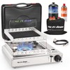 MOZODAWN Dual Fuel Camp Stove with Butane and Propane Compatibility,