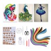 14PCS Paper Quilling DIY Kits with 6 Colors Quilling Strips