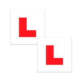 Magnetic L Plates for Learner Drivers - Set of 2 - Durable & Reflective Provisional Driving Test Signs - Twin Pack