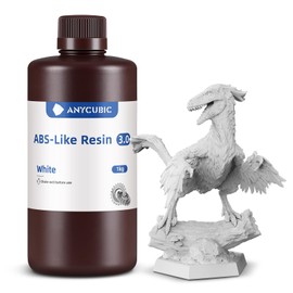 ANYCUBIC ABS-Like Resin 3.0, Upgraded 14K 3D Printer Resin with Enhanced Strength and Toughness, High Precision, Low Odor, Wide Compatibility for All LCD Resin 3D Printers (White, 1kg)