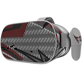 Decal Style Skin Wrap Compatible with Oculus Go Headset - Baja 0032 Red Dark (Oculus NOT Included)