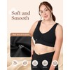 Coobie Seamless Comfort Bra,Black,X-Large