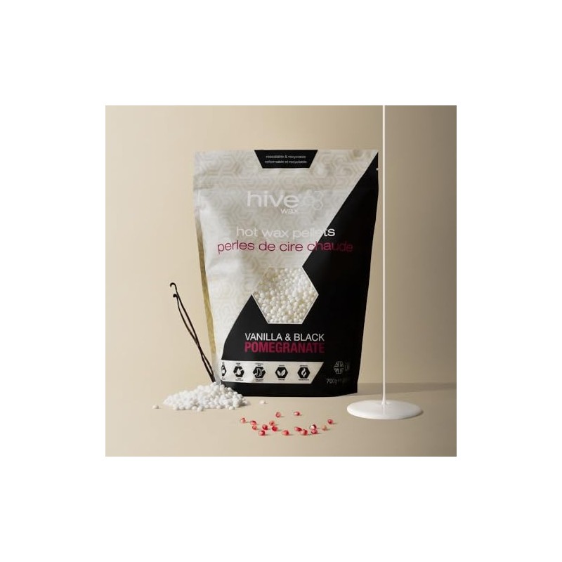 Hive Hot Wax Pellets Vanilla & Black Pomegranate 700g