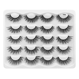 10 Pairs Y0 Series False Eyelashes, Dense, Recitals, Stage, Everyday Makeup, Natural, Long Eyelashes, Extensions, Fake Eyelashes! (Y005)