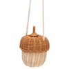 Kids Rattan Storage Basket Hand Woven Decorative Acorn Shaped Basket