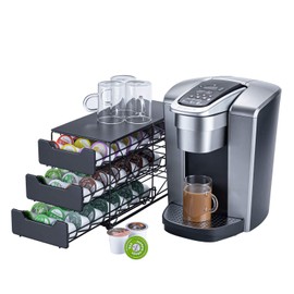 Rice rat k cup Holders for Counter Small for Keurig k-cup Holder for mr Coffee for Tea (63 pods-3 tiers)