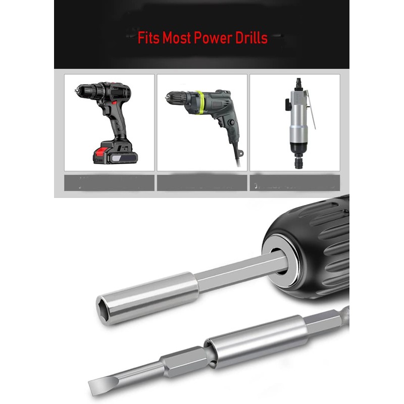 3-PC Quick Change Magnetic Bit Holder Set Extensions Socket Drill