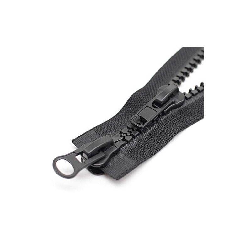 MebuZip 85 cm #10 Zip Plastic 2 Way Separable Black