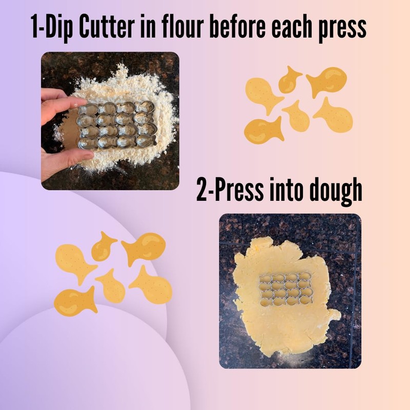 Gold Fish Cutter Goldfish Mini Cracker Cookie Cutter Mold Baked