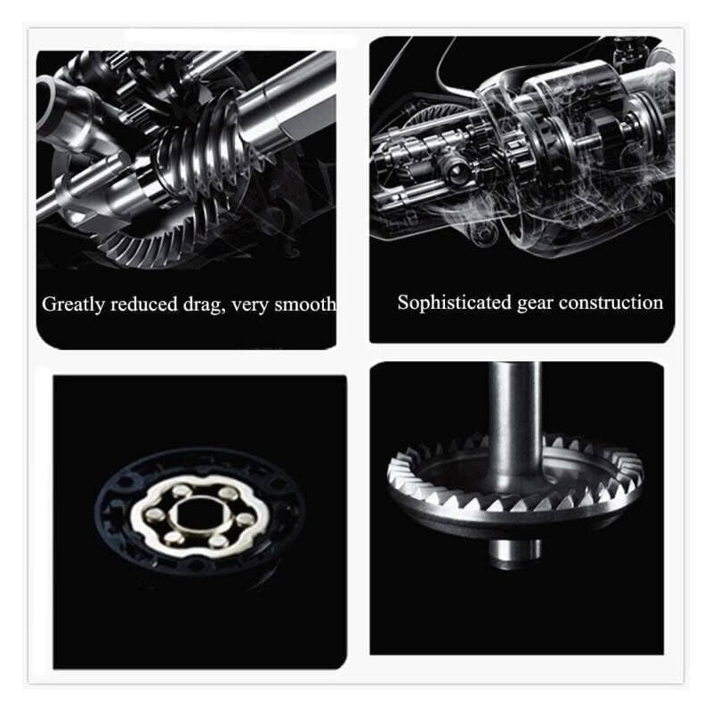 Spinning Fishing Reels with Left/Right Interchangeable Collapsible Wood Handle Powerful