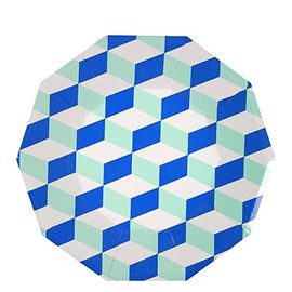 Meri Meri Aqua Cubic Large Plates