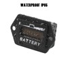 Taikemeti 12V/24V Battery Gauge, Battery Level Meter for Lead-Acid Batteries,