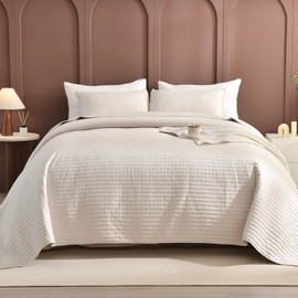 Lady Ann Quilted Bedspreads Queen Size 100x106, Extra Large Oversized Queen Bedspread Coverlet Summer Lightweight and Thin Comforter Bed Cover for All Season 3pcs Ultra Soft and Cozy Bedding Blanket