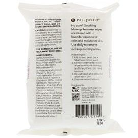 Nu-Pore Soothing Makeup Remover Lavender Essence 20 Wipes
