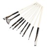 9pcs Gouache Watercolour Brushes Nylon Wool Rustproof Strong Water Absorption