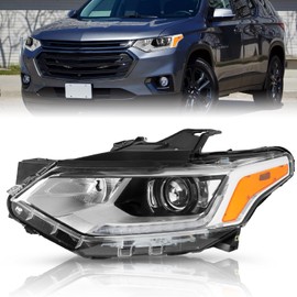 TUSDAR HID/Xenon Headlight Assembly Set For 2018-2021 Chevy Traverse LED DRL Projector OE Style Factory Headlamp Front Light LH Left Driver Side