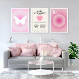 Uixxducc Aura Poster Set Canvas Pictures, Aura Pictures Aesthetic Room Decor Posters Picture Set without Frame, Wall Pictures Living Room Bedroom Decoration (30 x 40 cm)
