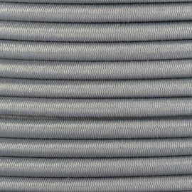 2 m Rubber Cord – Hat Elastic – Round Elastic, High Quality, Extra Strong in 5 mm, Silver Grey
