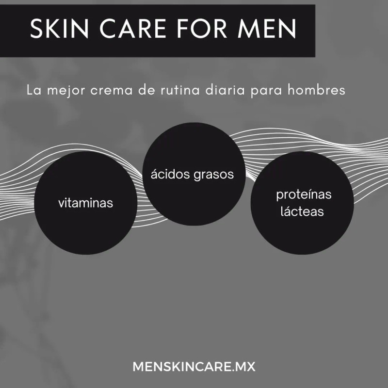 Crema Facial Multivitamínica Masculina Menskincare.mx 100g Almendras