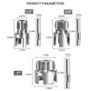 3PCS Dual-Function Pipe Threading Tool, Integrated Internal & External Thread