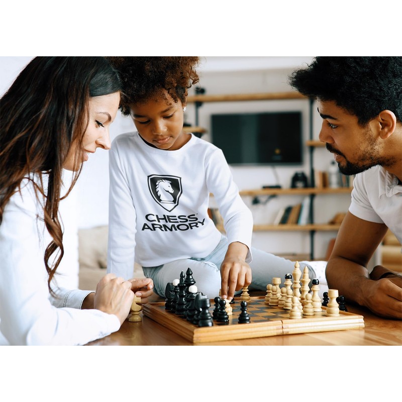 Chess Armory Wooden Chess Set 15 Inch - Classic Handcrafted