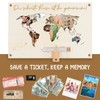 Ruryxel Weltkarte Geldgeschenk Hochzeit, 30x20cm Bilderrahmen Geldgeschenk mit Grußkarten, Reagenzglas