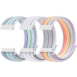 Bcuckood Watch Band, 18 mm, 19 mm, 20 mm, 22 mm, Universal, Nylon, Replacement Wristband, Men’s, Women’s, Adjustable, Quick-Release Watch Strap, No Gemstone