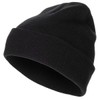 MFH Rollmütze Polyacryl Feinstrick doppelt gelegt Strickmütze Wintermütze Mütze (Schwarz)