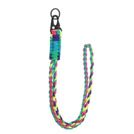 YELARXI Paracord Lanyard, 550 Keychain Lanyard Heavy Duty Necklace Keychains Braided Wrist Strap for Men Women Outdoor Activity Survival Keys Whistle Rope ID Badges (Colorful)