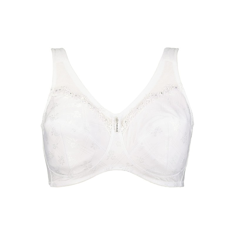 Ulla Popken Ladies’ Relief Bra, Non-Wired, Rhinestone Pendant, C–G Cup