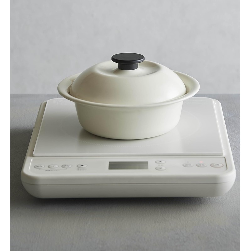 Nodahoro Heat Resistant Pot, Enameled, Gas/IH Compatible, Large, Individual Pot,