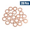 sourcing map Washers Pack of 20 Copper 11 mm Inner