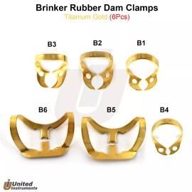 Medentra Set Dental Rubber Dam Clamps B1/6 Brinker Clamp Retractor Endodontic Clamps 6Pcs