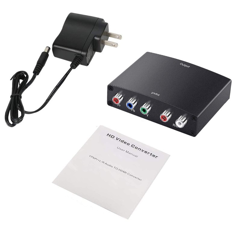 Component to HDMI Converter, SUNNATCH RGB to HDMI Converter Adapter,