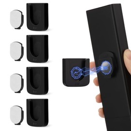 FIDWALL Magnetische Wandhalterung für Fernbedienung, innovatives Schlitzdesign für mühelose Organisation von Heim-, Büro- und Schulbedarf (4er-Pack, schwarz)