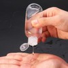 HATTIE 50Pack Travel Plastic Clear Keychain Bottles 50ml/2oz Portable Leakproof