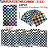 40Pcs Race Car Theme Iridescent Checkered Treat Candy Bags,Race Car
