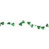 St. Patrick's Day Shimmering Shiny Green Shamrock Tinsel Wire Garland