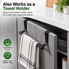 Over Cabinet Towel Rack for Towels and Rags – Punch-Free