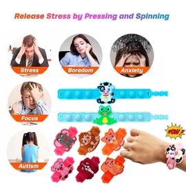 Pop Fidget Toys 24 Packs Fidget Bracelet Party Favors for Kids 4-8,8-12 Year Birthday, Sensory Toys, Classroom Party Favors, Teacher Supplies, Birthday Goodie Bag Stuffers