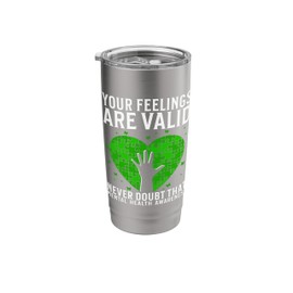 Mental Health Awareness Men Women Kids Mental Health Gifts Stainless Steel Insulated Tumbler
