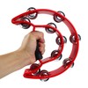 YMC Half Moon EZ Grip Tambourine 20 Jingles - Red