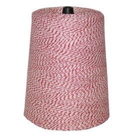 4 PLY Variegated RED & White 2 LB Cone - 9600 FEET
