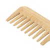 Peine de bambú de dientes anchos, antiestático, ligero y resistente.