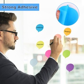 Hoiny 480 Sheets Sticky Notes, Speech Bubble Notes, Pastel Sticky Notes, Self-Stick Notes, Colourful Sticky Notes Tabs, Small Sticky Notes for Writing in Text Books School Office - 8 Colors